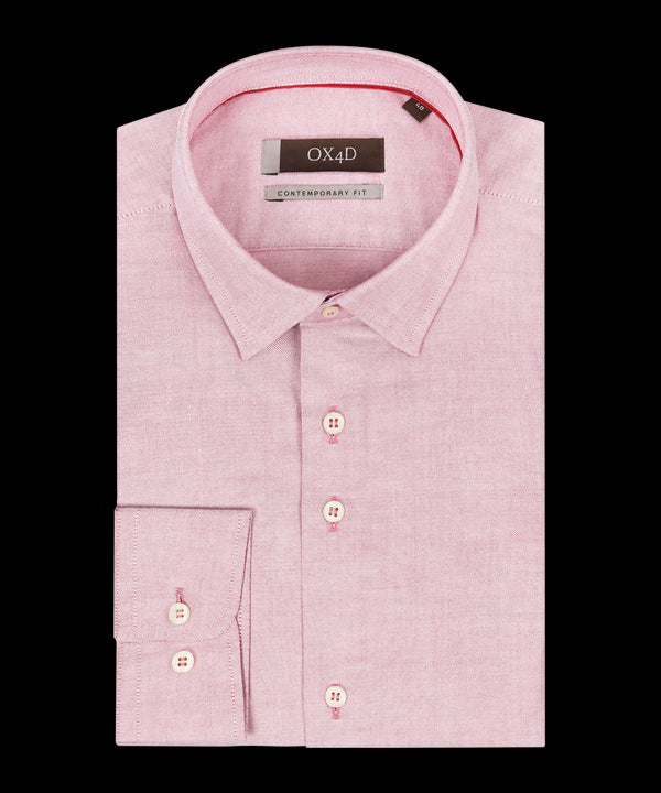 Rose rode royal oxford overhemd